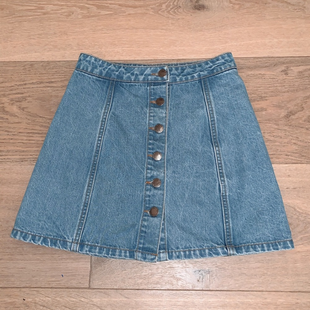 Dark denim Button-Up Skirt main image 0